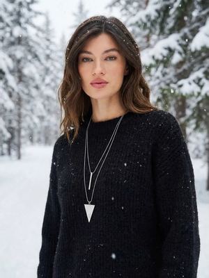 Колье длинное с кулоном