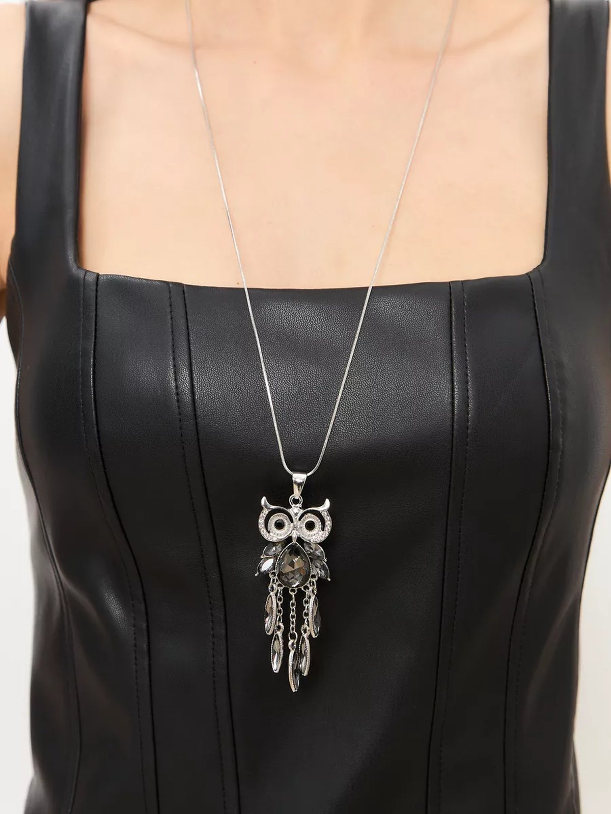 Цепочка длинная с кулоном